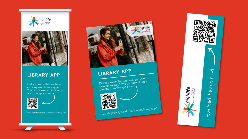 Free library app marketing materials- printed.